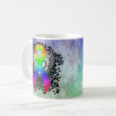 Mug Ruban arc-en-ciel avec ailes (Devant gauche)