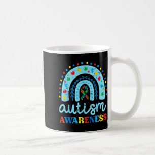 Mug Ruban arc-en-ciel bleu de sensibilisation à l'auti