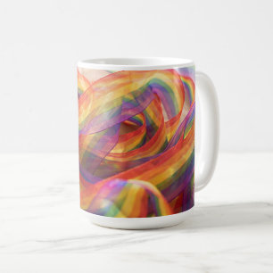 Mug ruban arc-en-ciel en cascade généré par Gemini