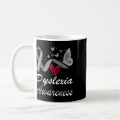 Mug Ruban Argent Octobre Sensibilisation Enseignant Dy (Gauche)
