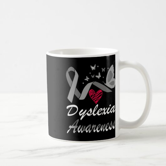 Mug Ruban Argent Octobre Sensibilisation Enseignant Dy (Droite)