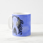 Mug Ruban bleu clair avec ailes (Devant gauche)