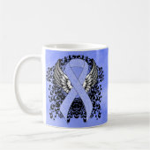 Mug Ruban bleu clair avec ailes (Gauche)