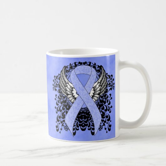 Mug Ruban bleu clair avec ailes (Droite)