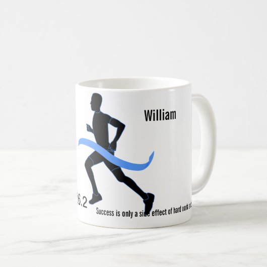 Mug Ruban bleu du marathon des hommes (Devant droit)