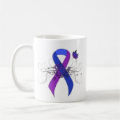 Mug Ruban bleu et violet avec papillon (Gauche)