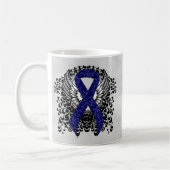 Mug Ruban bleu foncé avec ailes (Gauche)