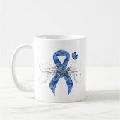 Mug Ruban bleu Paisley avec papillon (Gauche)
