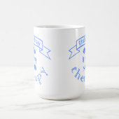 Mug Ruban de bannière citation La pêche est ma thérapi (Centre)