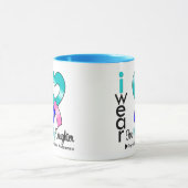 Mug Ruban de cancer de la thyroïde pour ma fille (Centre)