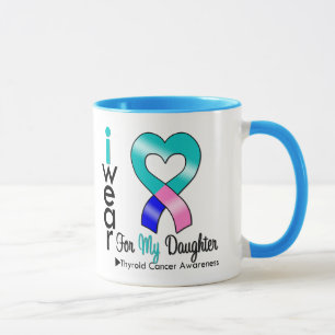 Mug Ruban de cancer de la thyroïde pour ma fille