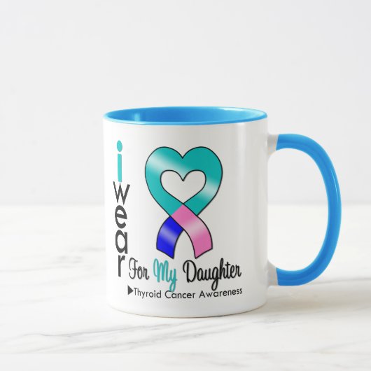 Mug Ruban de cancer de la thyroïde pour ma fille (Droite)