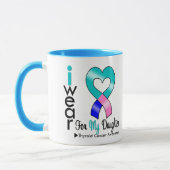 Mug Ruban de cancer de la thyroïde pour ma fille (Gauche)