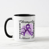 Mug Ruban de coeur - conscience de fibromyalgie (Gauche)