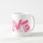 Mug Ruban de coeur d'amour rose (Devant droit)