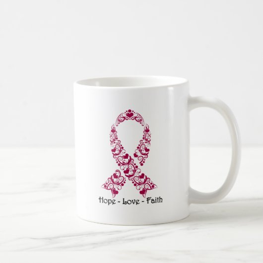 Mug Ruban de conscience de Bourgogne d'espoir (Droite)