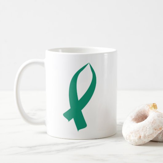 Mug Ruban de conscience (Teal) (Avec donut)