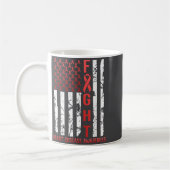 Mug Ruban de drapeau américain de février de sensibili (Gauche)