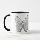 Mug Ruban de papillon de la maladie de Parkinsons (Gauche)