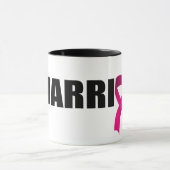Mug Ruban de rose de guerrier de survivant de cancer (Centre)