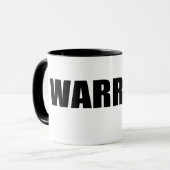 Mug Ruban de rose de guerrier de survivant de cancer (Devant gauche)