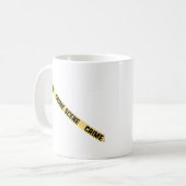 Mug Ruban de scène de crime coupé. Arrière - plan tran (Devant gauche)