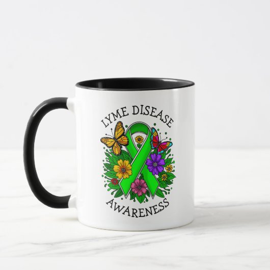 Mug Ruban de sensibilisation à la maladie de Lyme (Gauche)