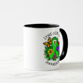 Mug Ruban de sensibilisation à la maladie de Lyme (Devant droit)