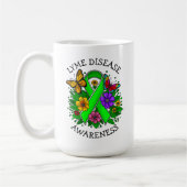 Mug Ruban de sensibilisation à la maladie de Lyme (Gauche)