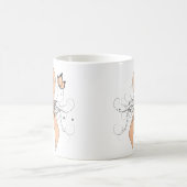 Mug Ruban de sensibilisation à la pêche avec papillon (Centre)