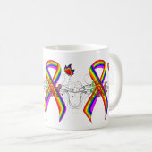 Mug Ruban de sensibilisation à l'arc-en-ciel avec papi (Devant droit)