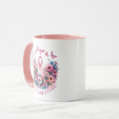 Mug Ruban de sensibilisation au cancer du sein (Devant gauche)