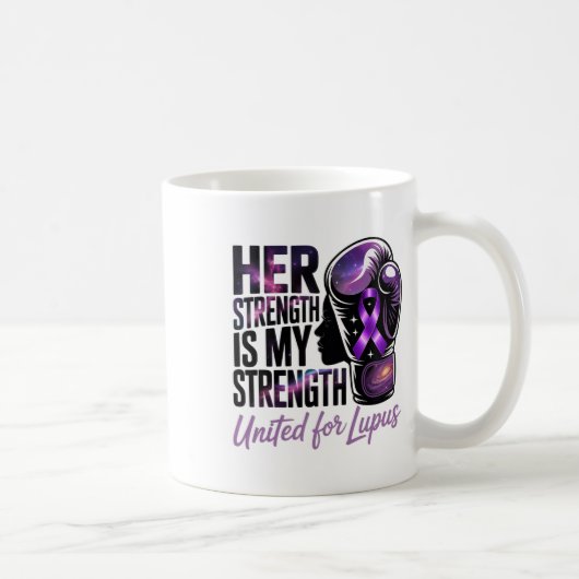 Mug Ruban de sensibilisation au lupus uni pour le viol (Droite)
