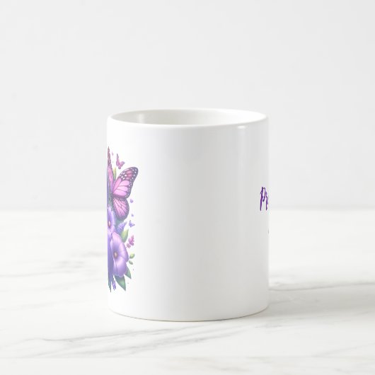 Mug Ruban de sensibilisation au pourpre | Prier pour u (Centre)