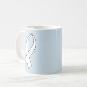 Mug Ruban de sensibilisation (blanc) (Devant gauche)