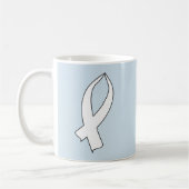 Mug Ruban de sensibilisation (blanc) (Gauche)
