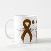 Mug Ruban de sensibilisation Brown avec papillon (Gauche)
