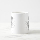 Mug Ruban de sensibilisation gris avec papillon (Centre)