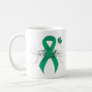 Mug Ruban de sensibilisation Jade avec papillon