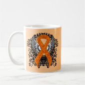 Mug Ruban de sensibilisation orange avec ailes (Gauche)