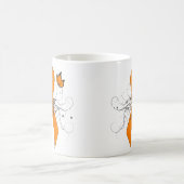 Mug Ruban de sensibilisation orange avec papillon (Centre)