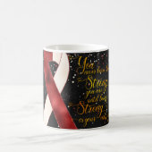 Mug Ruban de sensibilisation Rouge et Blanc Design de (Centre)