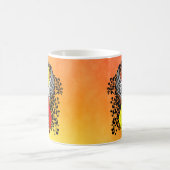 Mug Ruban de sensibilisation rouge et jaune avec ailes (Centre)