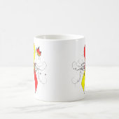Mug Ruban de sensibilisation rouge et jaune avec papil (Centre)