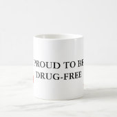 Mug Ruban de sensibilisation rouge + votre message (Centre)