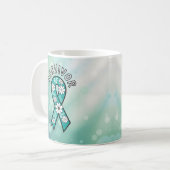 Mug Ruban de sensibilisation Survivor SA sarcelle (Devant gauche)