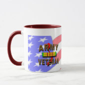 Mug Ruban de service de combattant de Vietnam, ARMÉE (Gauche)