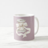 Mug Ruban de soie violet ivoire (Devant droit)