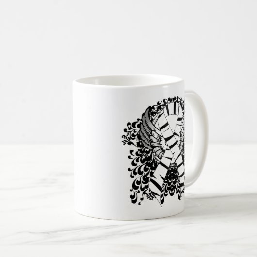 Mug Ruban d'impression Zebra avec ailes (Devant droit)