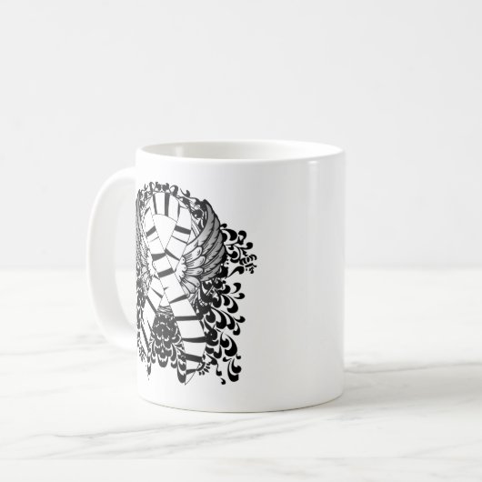 Mug Ruban d'impression Zebra avec ailes (Devant gauche)